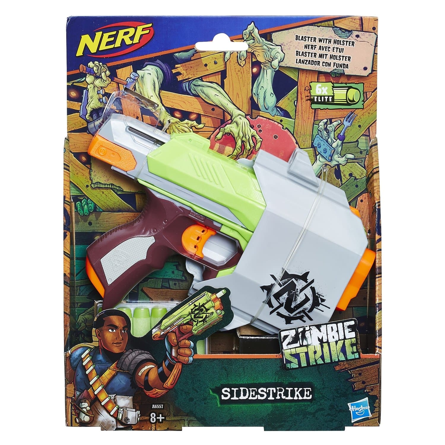 Игрушечный Бластер NERF Зомби «Сайдстрайк»‎ (Nerf Zombi Strike) A6557