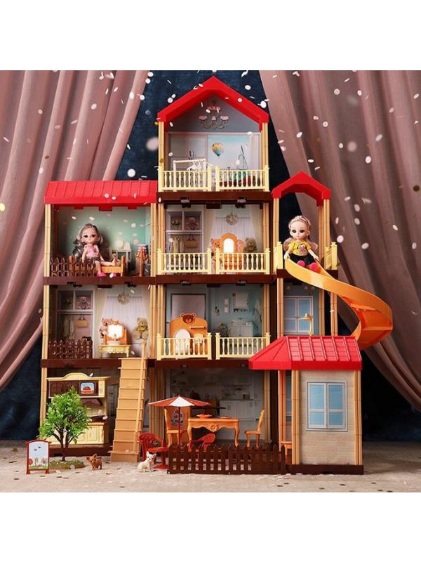 Кукольный домик многоуровневый «Мечта 2» с мебелью / 324 детали
