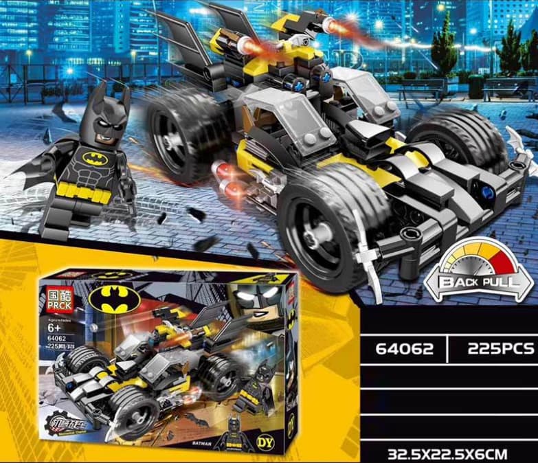 Конструктор PRCK «Бэтмобиль» 64062 (Batman. Super Heroes) 225 деталей