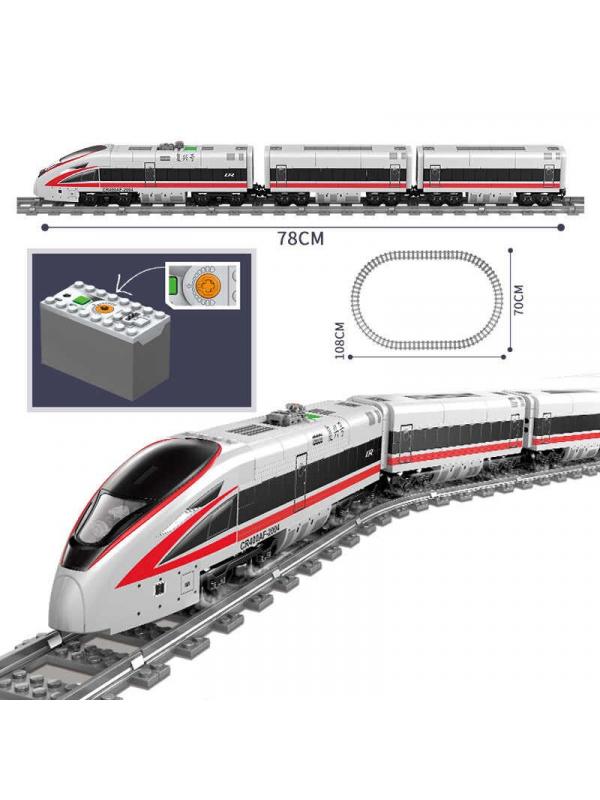 Конструктор электромеханический KAZI «Скоростной пассажирский поезд» 98229 (City), 647 деталей