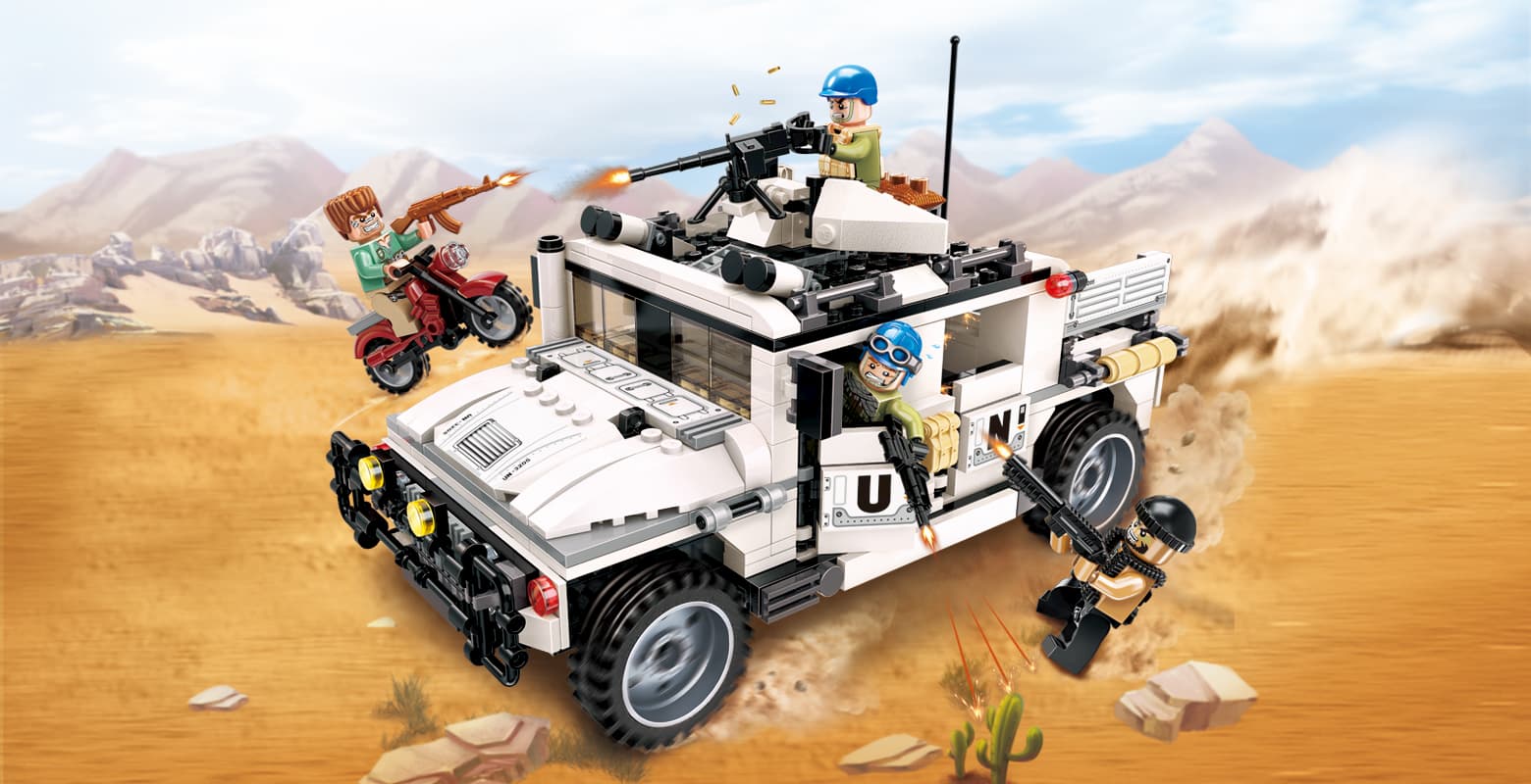 Конструктор Qman «Контратака на Hummer» 3205 Thunder Mission / 452 детали