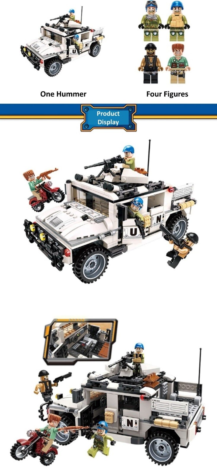 Конструктор Qman «Контратака на Hummer» 3205 Thunder Mission / 452 детали