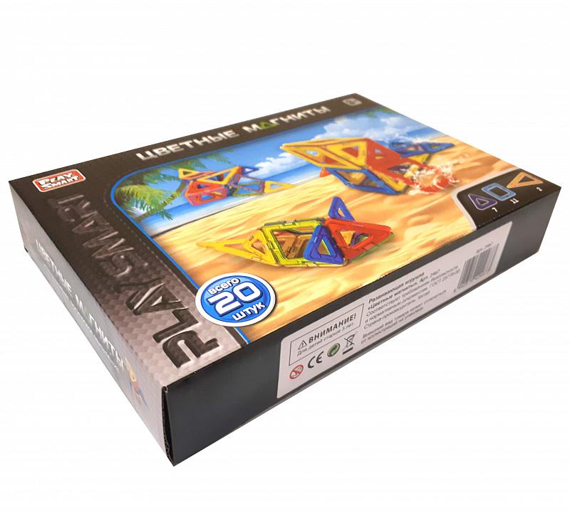 Магнитный конструктор «Цветные магниты» 2467 / 20 деталей