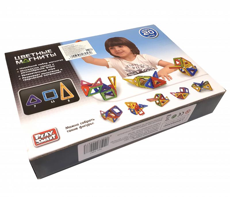 Магнитный конструктор «Цветные магниты» 2467 / 20 деталей