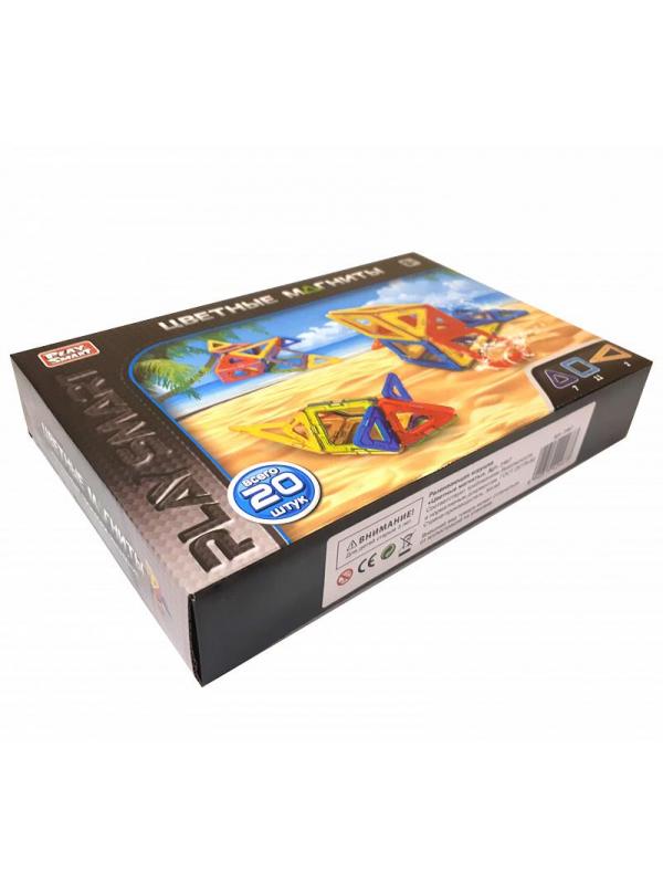 Магнитный конструктор «Цветные магниты» 2467 / 20 деталей