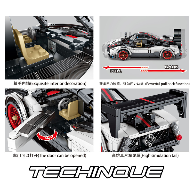 Конструктор Sembo Block «Спорткар Pagani» 701653 / 608 деталей