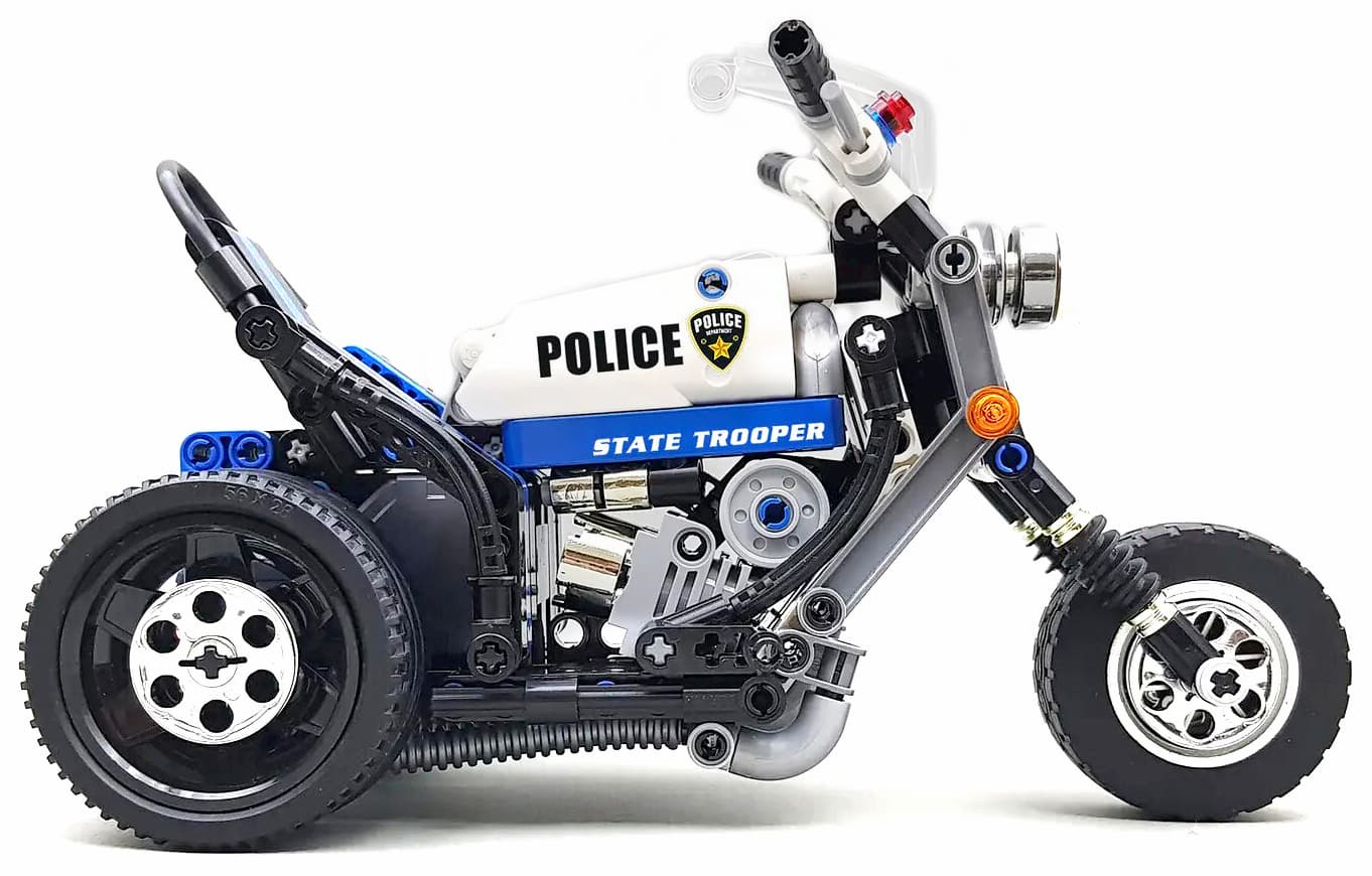 Конструктор Decool «Полицейский трицикл» 3802 (Technic) / 284 детали