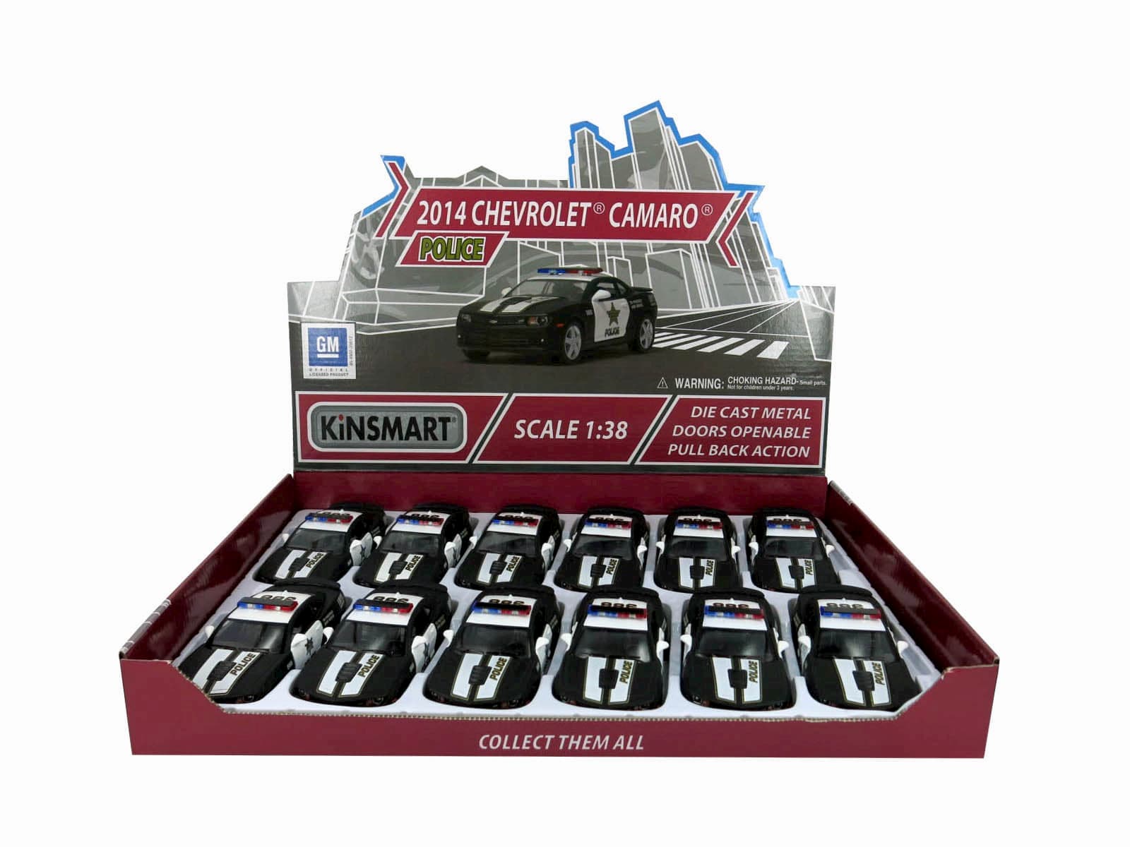 Металлическая машинка Kinsmart 1:38 «2014 Chevrolet Camaro (Police)» KT5383DP, инерционная