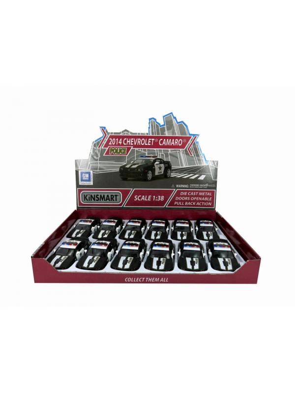 Металлическая машинка Kinsmart 1:38 «2014 Chevrolet Camaro (Police)» KT5383DP, инерционная