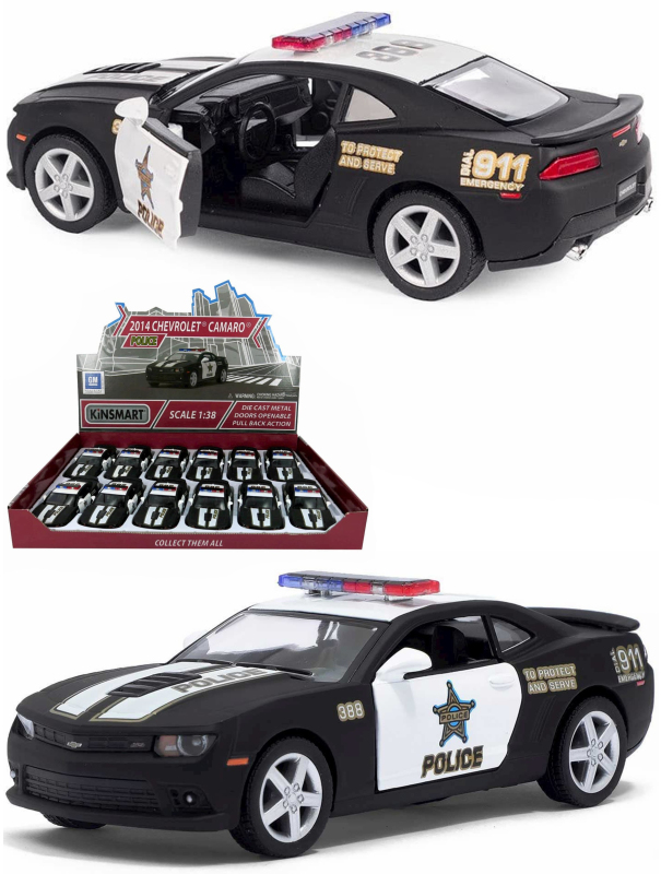 Металлическая машинка Kinsmart 1:38 «2014 Chevrolet Camaro (Police)» KT5383DP, инерционная