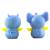 Игрушки резиновые фигурки-тянучки «Утята в костюме Носорога и Слона» A310-DB, 6 см. Антистресс / 2 шт.