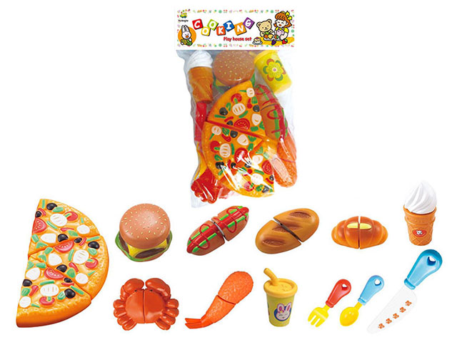 Детский набор продуктов с ножом на магните Cooking, 12 предметов