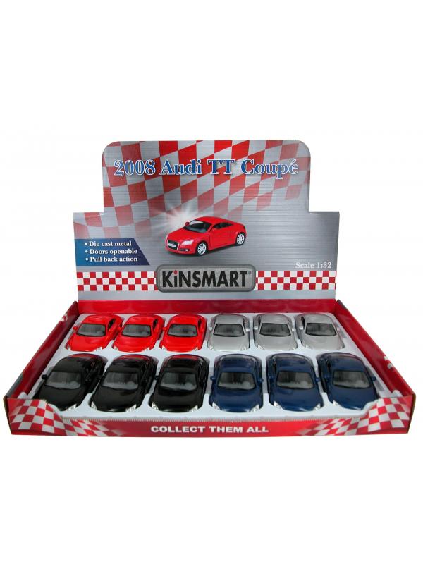 Машинка металлическая Kinsmart 1:32 «2008 Audi TT Coupe» KT5335D инерционная / Микс