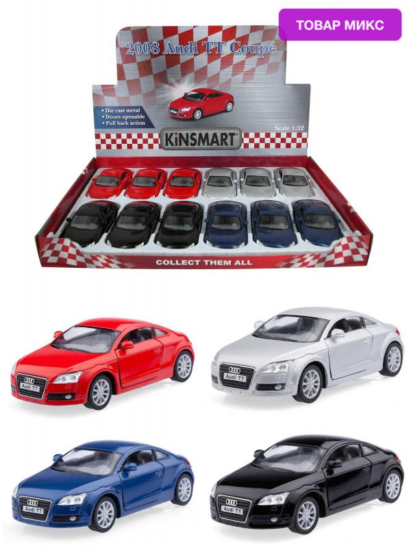 Машинка металлическая Kinsmart 1:32 «2008 Audi TT Coupe» KT5335D инерционная / Микс