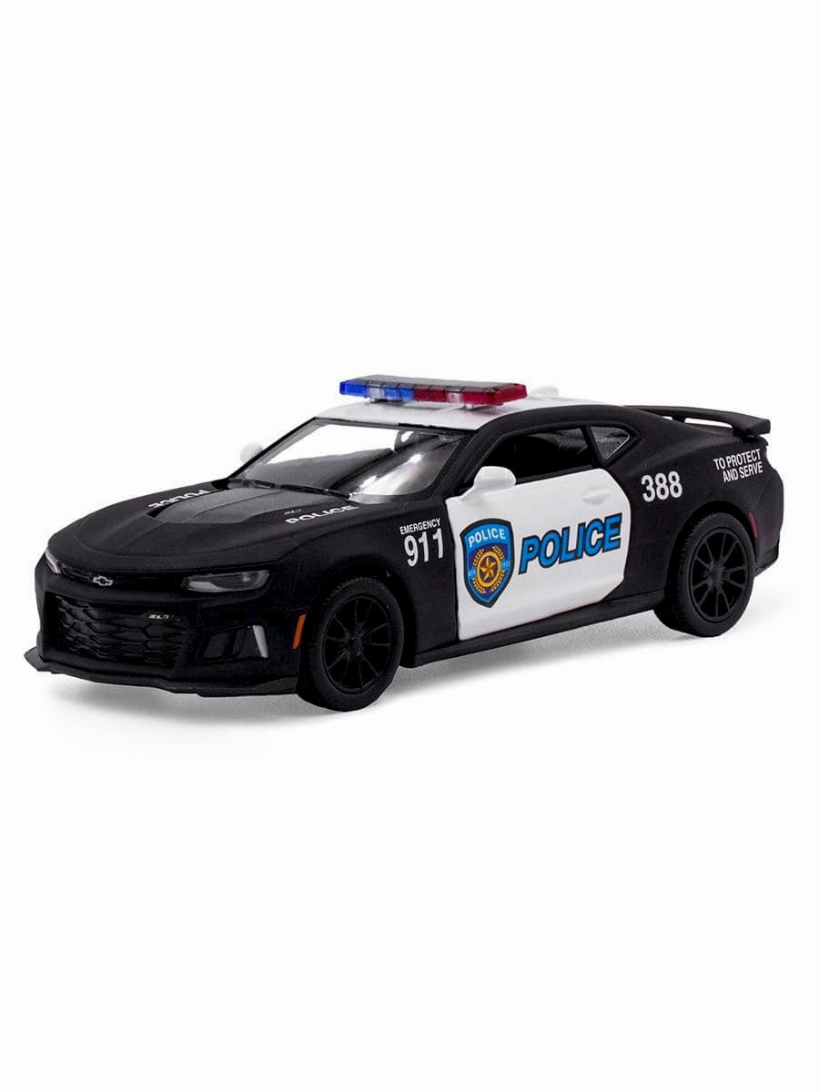 Машинка металлическая Kinsmart 1:38 «2017 Chevrolet Camaro ZL1 (Police / FireFighter)» 14 см. KT5399DPR инерционная / Микс