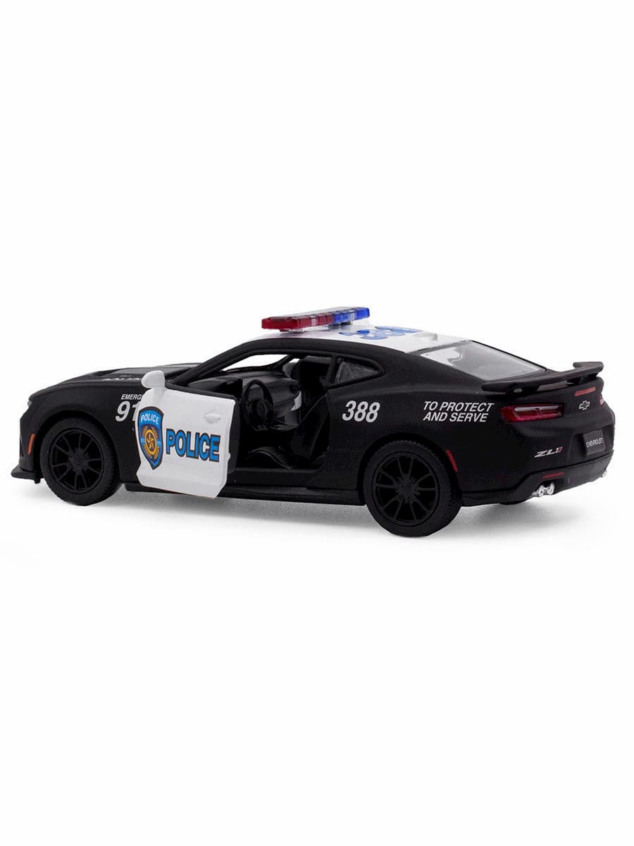 Машинка металлическая Kinsmart 1:38 «2017 Chevrolet Camaro ZL1 (Police / FireFighter)» 14 см. KT5399DPR инерционная / Микс