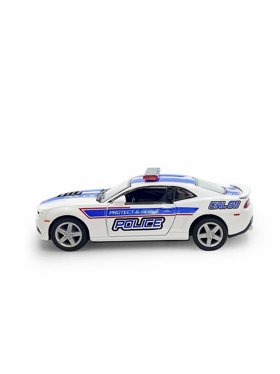 Металлическая машинка Kinsmart 1:38 «2014 Chevrolet Camaro (Police/ Fire Fighter)» KT5383DPR, инерционная / Микс
