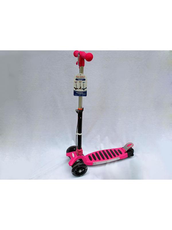 Самокат детский со светом и звуком Scooter (Т02399) / Розовый