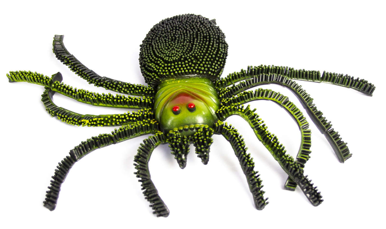 Игрушка резиновые фигурки-пищалки Зеленый Пауки 15 см. 9916W / набор 2 шт.
