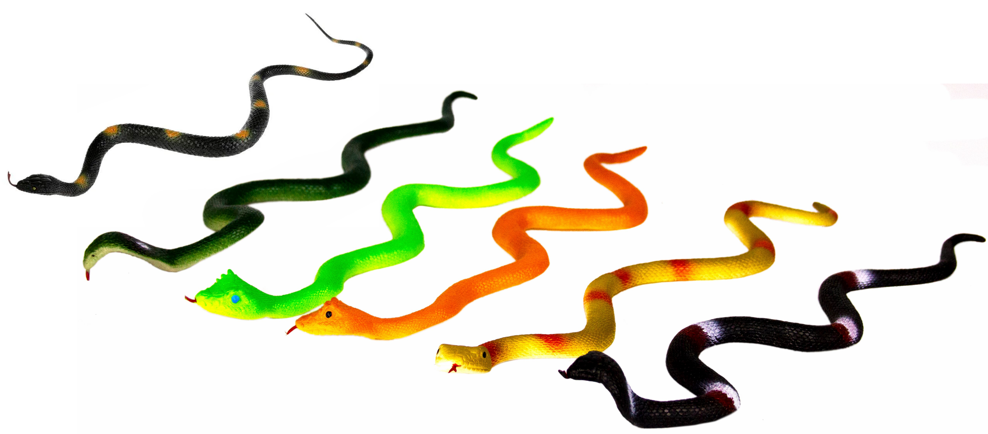 Резиновые фигурки животных «Змеи-Кобры» 628 33 см. / 6 шт.