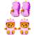 Игрушки резиновые фигурки-тянучки «Медвежата в костюмах Единорога», 5 см. A213-DB  / 2 шт.