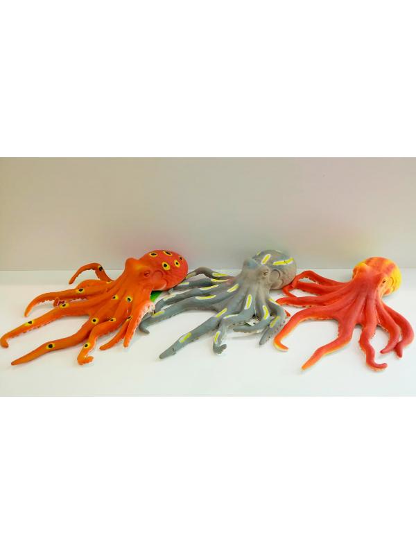 Игрушки резиновые фигурки-тянучки «Осьминоги» A124-PDQ, 19 см. / 3 штуки