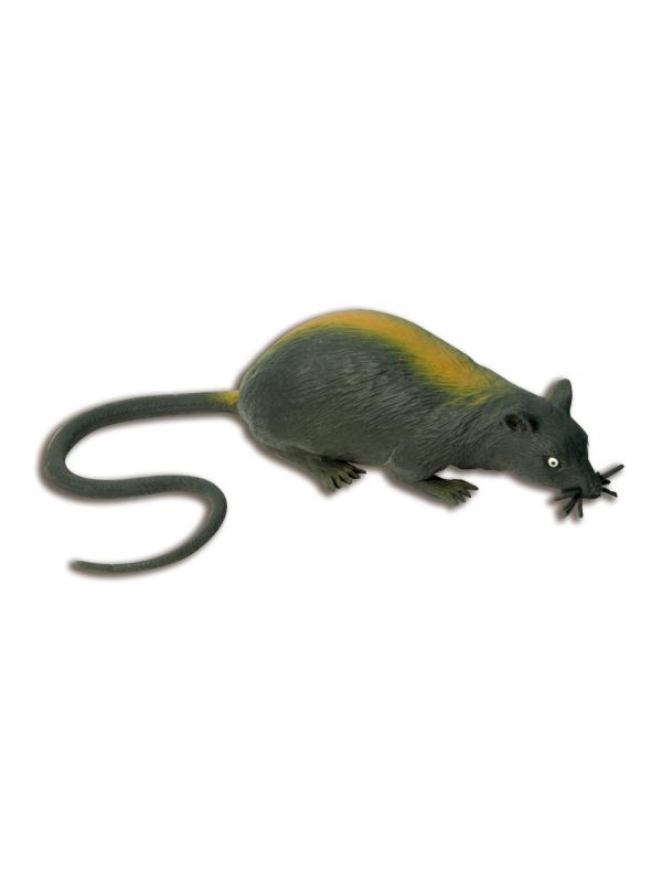 Фигурка-тянучка животного «Черная крыса» A101DB, из термопластичной резины, Антистресс / 30 см.