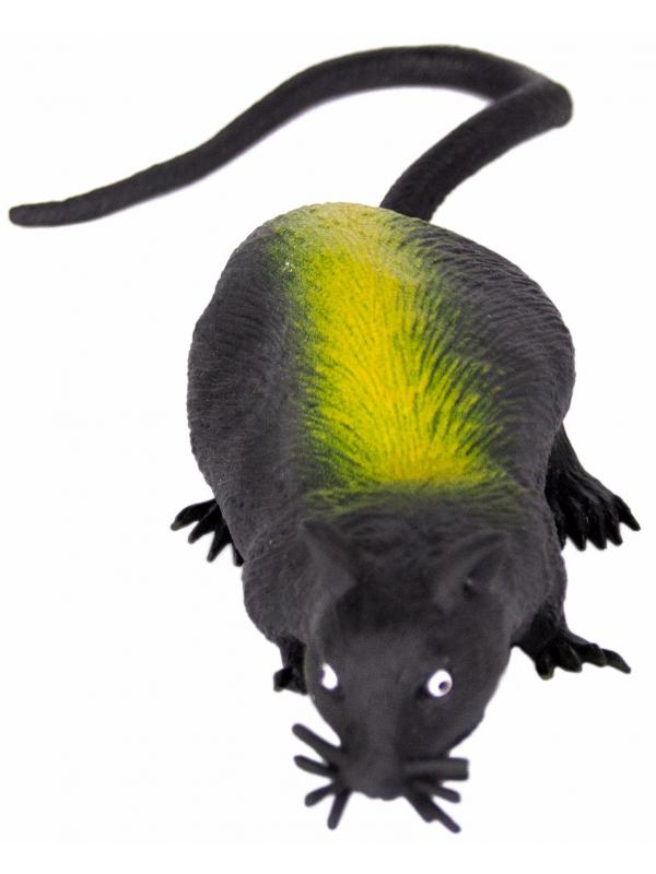 Фигурка-тянучка животного «Черная крыса» A101DB, из термопластичной резины, Антистресс / 30 см.