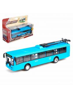 Металлический троллейбус Play Smart 1:72 «ЛиАЗ-5292» 16 см. 6407-E Автопарк / Синий