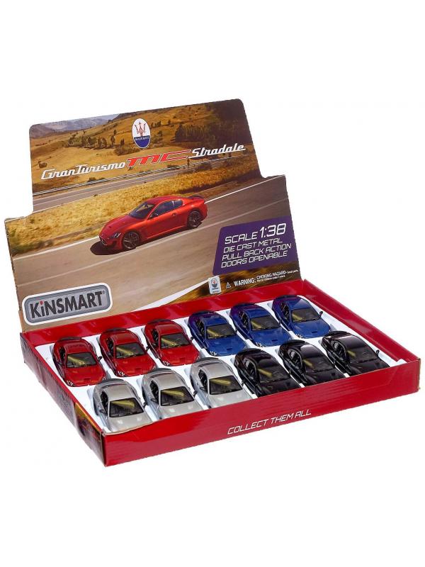 Машинка металлическая Kinsmart 1:38 «2016 Maserati GranTurismo MC Stradale» KT5395D инерционная / Микс