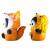 Игрушки резиновые фигурки-тянучки «Пингвины в костюмах льва и лисы» A296-DB, 5,5 см., Антистресс / 2 шт.