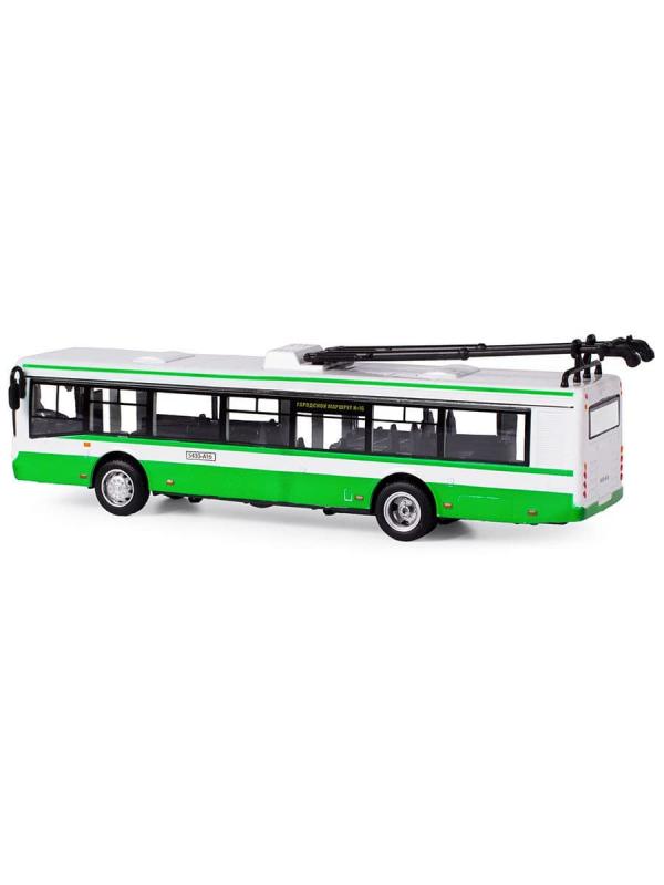 Металлический троллейбус Play Smart 1:72 «ЛиАЗ-5292» 16 см. 6407-A Автопарк / Зеленый