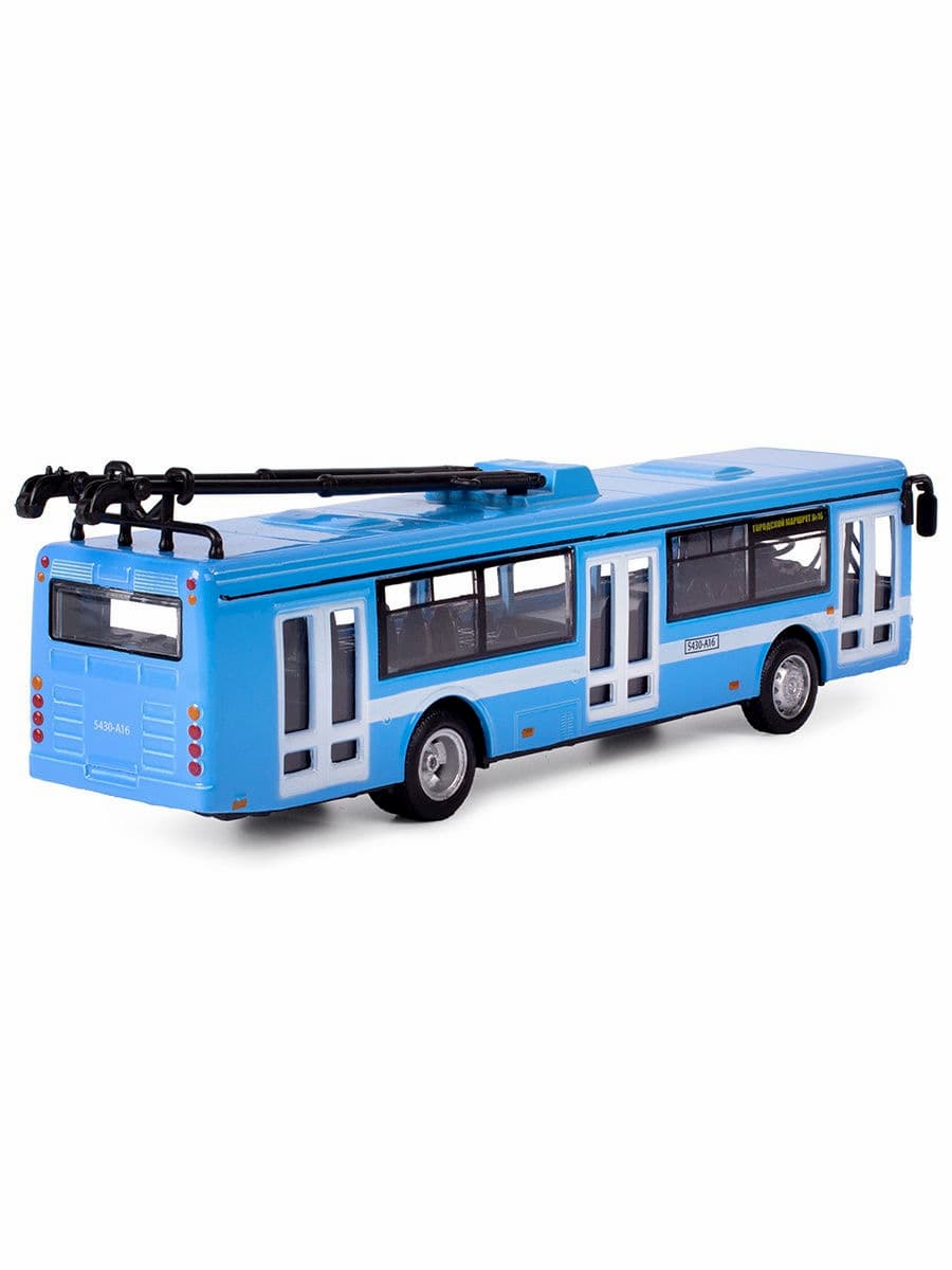 Металлический троллейбус Play Smart 1:72 «ЛиАЗ-5292» 16 см. 6547 Автопарк / Микс