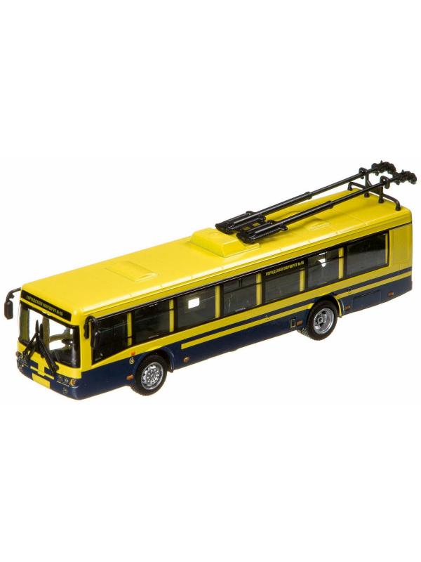 Металлический троллейбус Play Smart 1:72 «ЛиАЗ-5292» 16 см. 6547 Автопарк / Микс