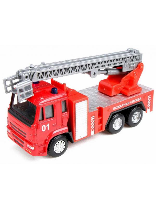 Пластиковая машинка Play Smart 1:54 «Камаз Пожарная служба» 15 см. 6556 Автопарк, инерционный / Микс