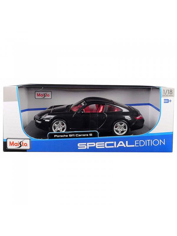 Металлическая машинка Maisto 1:18 «Porsche 911 Carrera S» 31692 / Черный