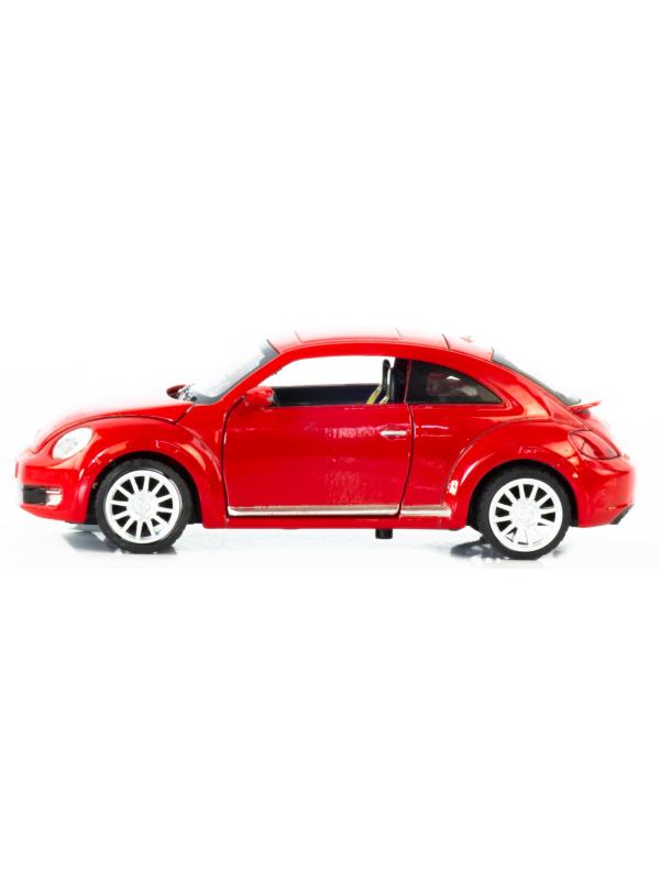 Металлическая машинка Wanbao 1:24 «Volkswagen Beetle New» 617D, инерционная, свет, звук / Микс