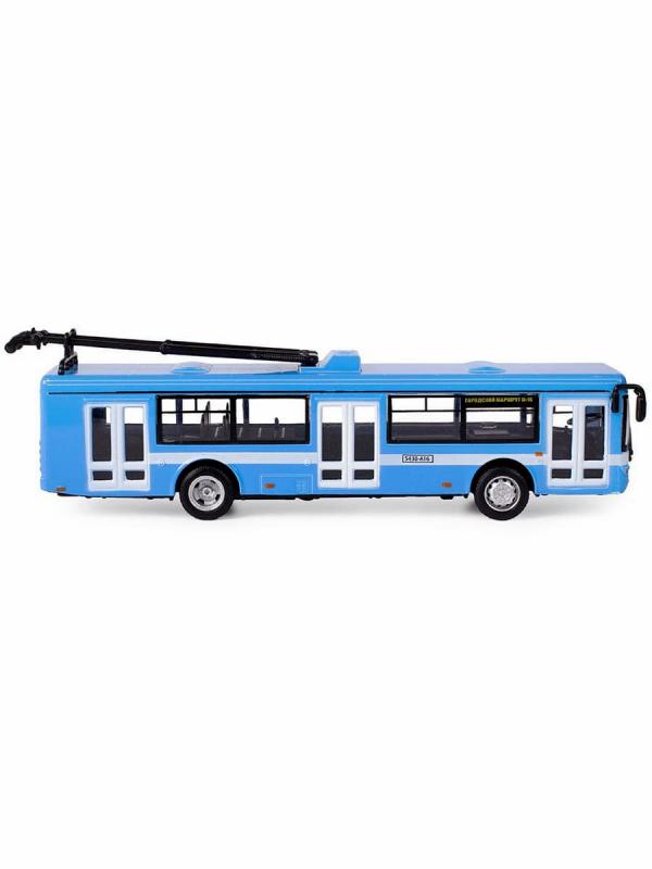 Металлический троллейбус Play Smart 1:72 «ЛиАЗ-5292» 16 см. 6407-B Автопарк / Сине-белый