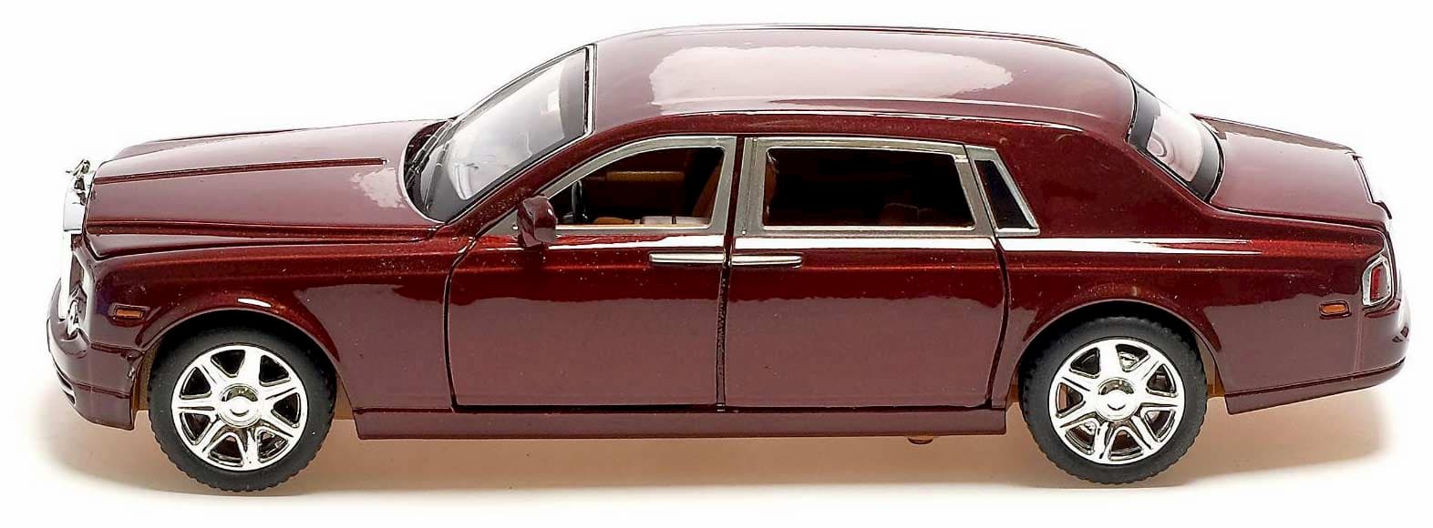 Металлическая машинка XLG 1:24 «Rolls-Royce Phantom» M923S-6 инерционная, свет, звук в коробке / Микс