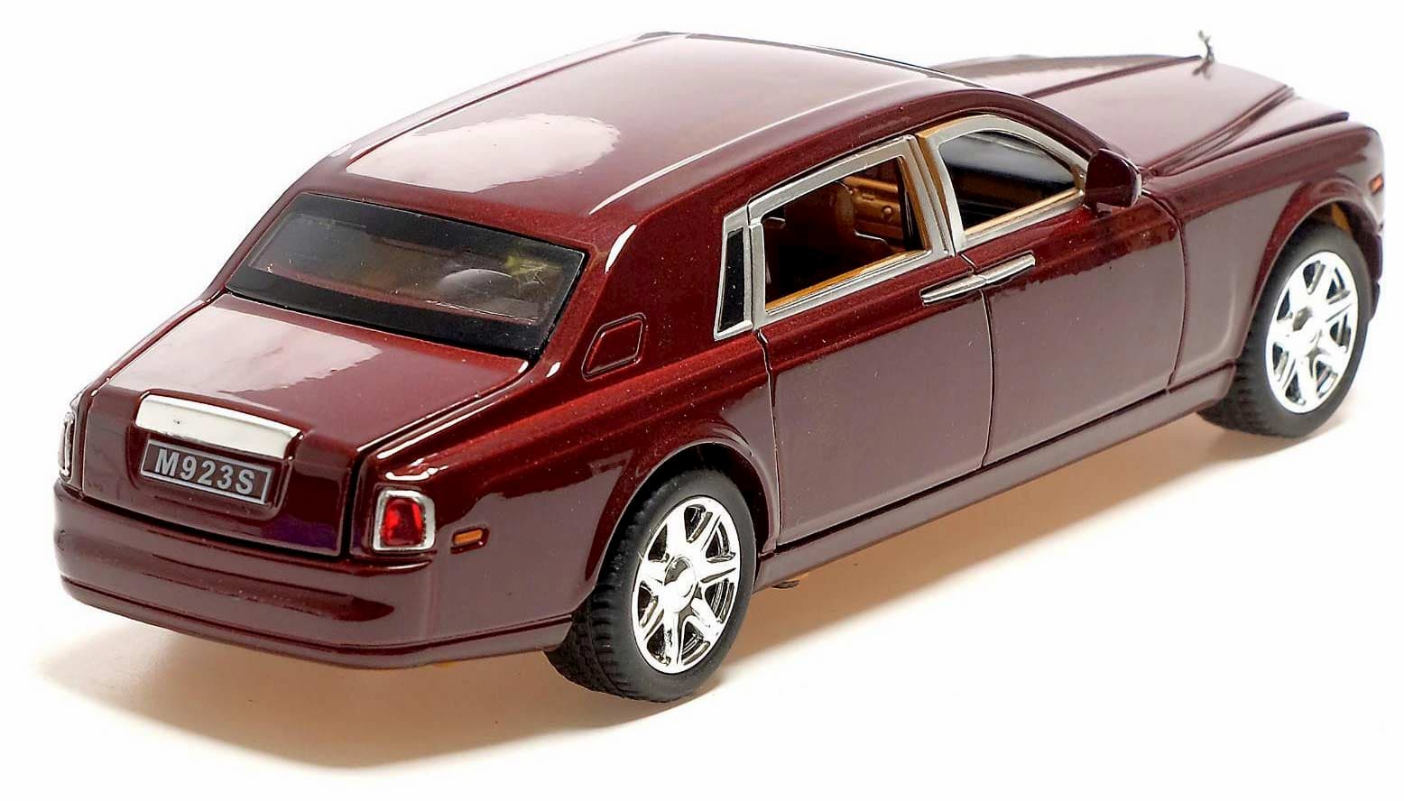 Металлическая машинка XLG 1:24 «Rolls-Royce Phantom» M923S-6 инерционная, свет, звук в коробке / Микс