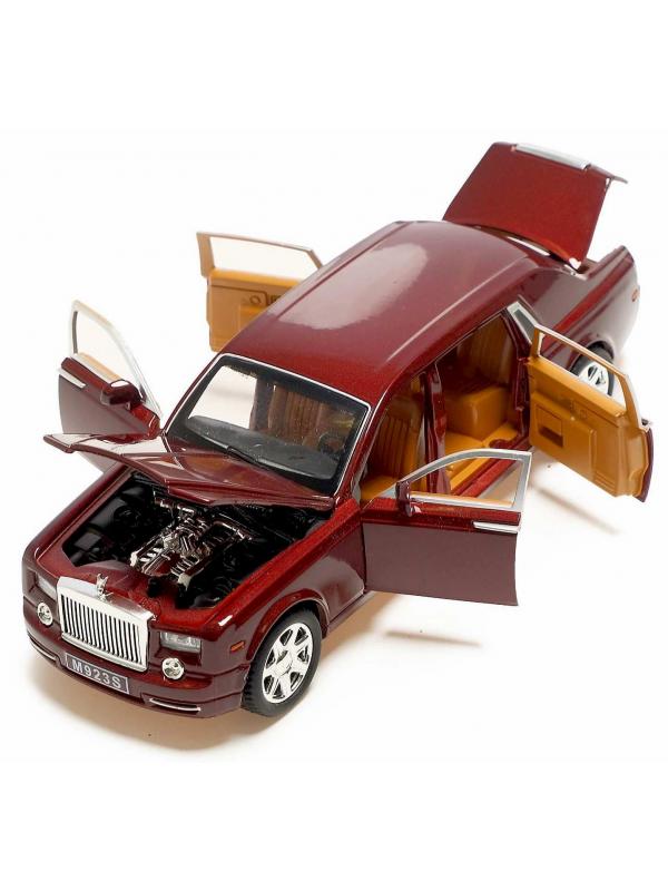 Металлическая машинка XLG 1:24 «Rolls-Royce Phantom» M923S-6 инерционная, свет, звук в коробке / Микс