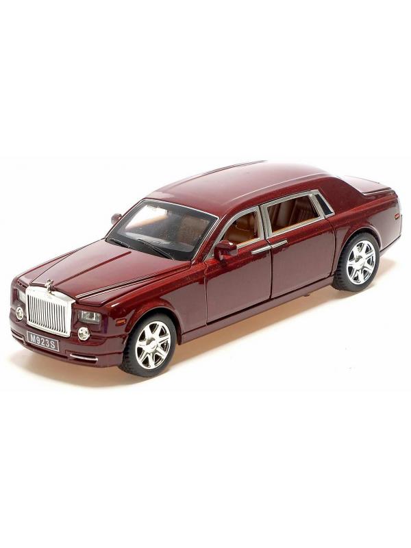 Металлическая машинка XLG 1:24 «Rolls-Royce Phantom» M923S-6 инерционная, свет, звук в коробке / Микс