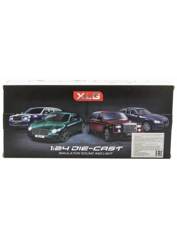 Металлическая машинка XLG 1:24 «Rolls-Royce Phantom» M923S-6 инерционная, свет, звук в коробке / Микс