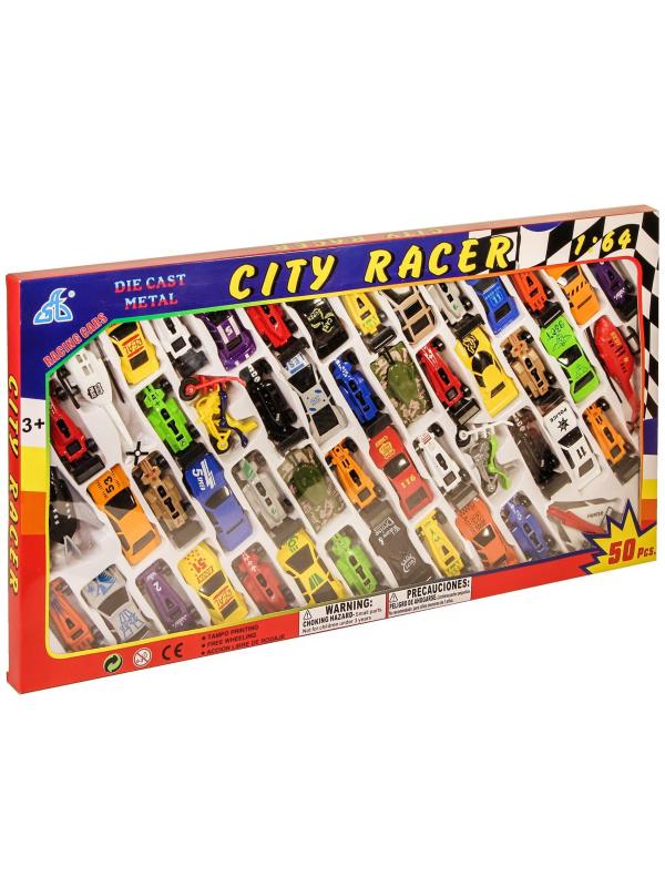 Набор металлических машинок 1:64 «City Racer» 92753-50W / 50 шт.
