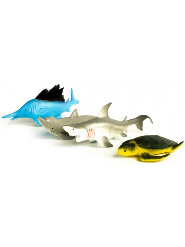 Набор фигурок «Рыбы и Животные океана» 6-11 см. A040P, тянущиеся / 12 шт.