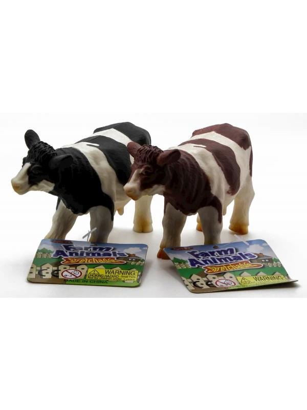 Игрушки резиновые фигурки-тянучки Stretchable «Коровы» A151С-DB, 12 см. Farm Animals / 2 шт.