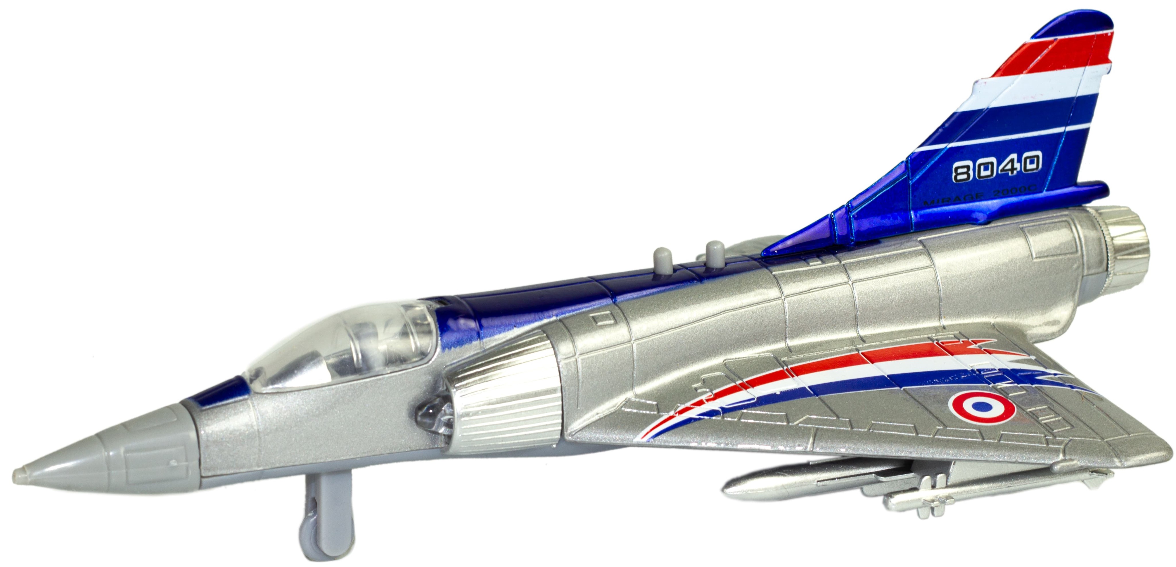 Металлический военный самолет «Sonic Mirage» 19.5 см. 8040, инерционный, свет, звук / Микс