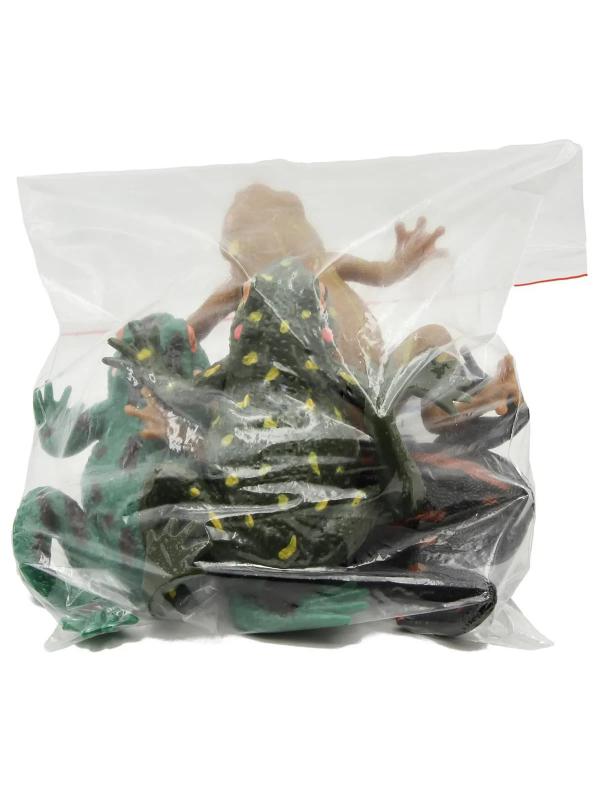 Фигурки-тянучки «Лягушки» A006P 10 см. из термопластичной резины / 4 штуки