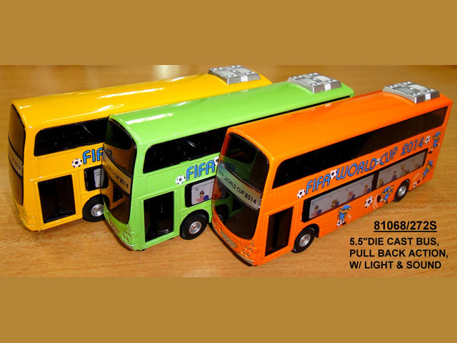 Автобус инерц метал Звук и свет 12шт (1шт) в ассортименте