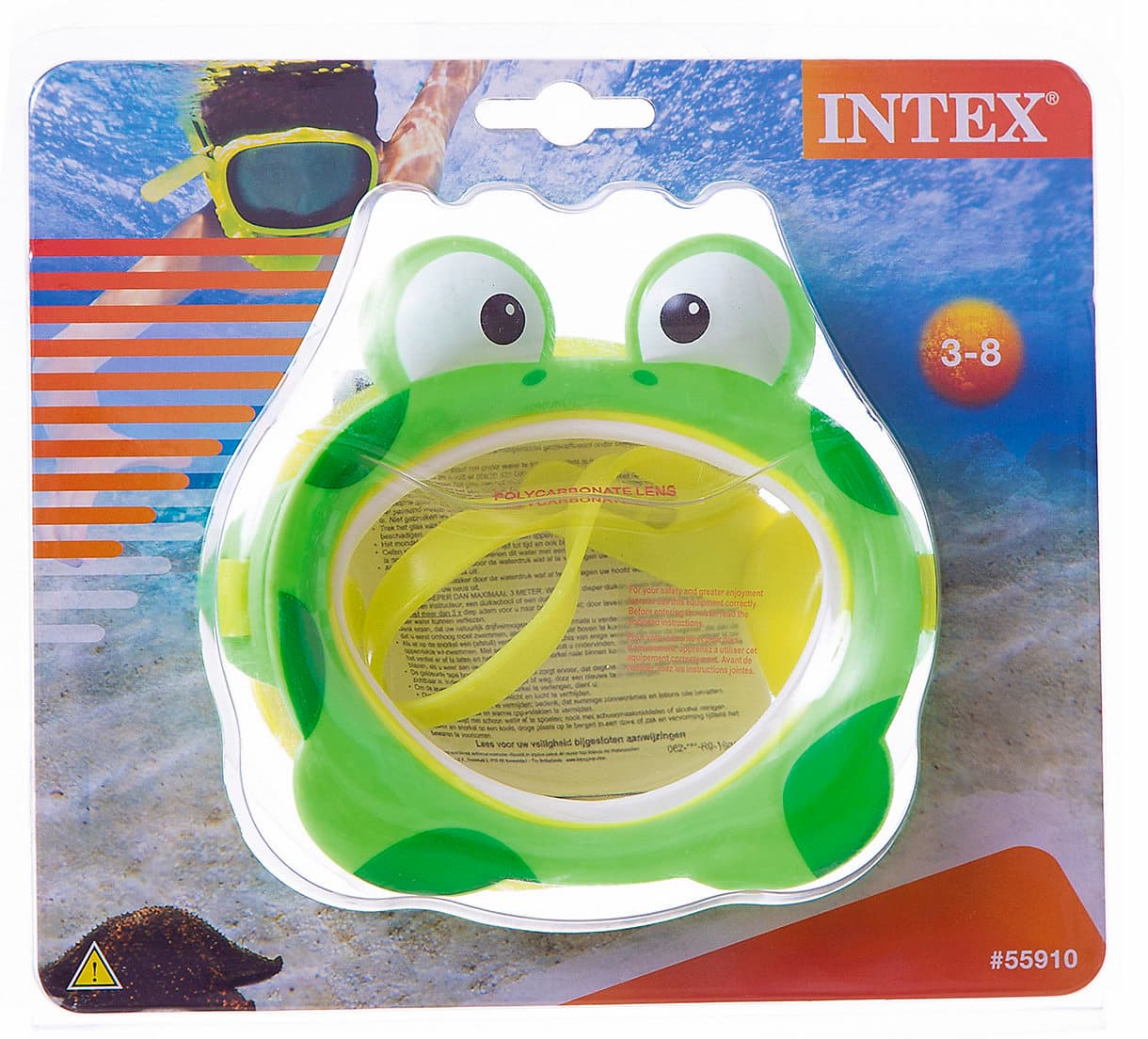 Маска для плавания Intex «Fun» 55910, от 3 до 8 лет / Микс